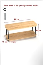 RETODESİGN 90/40 2 RAFLI ÇAM KONSOL , SEHPA , ÇOK AMAÇLI RAF. 1200A