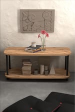 RETODESİGN 90/40 2 RAFLI ÇAM KONSOL , SEHPA , ÇOK AMAÇLI RAF. 1200A