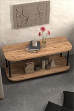 RETODESİGN 90/40 2 RAFLI ÇAM KONSOL , SEHPA , ÇOK AMAÇLI RAF. 1200A