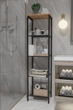RETODESİGN SİYAH 40 CM.ÇOK AMAÇLI RAF, MUTFAK RAFI , BANYO DÜZENLEYİCİ RAF 1893S