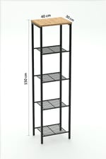 RETODESİGN SİYAH 40 CM.ÇOK AMAÇLI RAF, MUTFAK RAFI , BANYO DÜZENLEYİCİ RAF 1893S