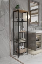 RETODESİGN SİYAH 40 CM.ÇOK AMAÇLI RAF, MUTFAK RAFI , BANYO DÜZENLEYİCİ RAF 1893S