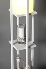 Retodesign Star Beyaz Rafli Lambader 4002