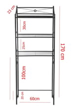 Retodesing Metal Wc Arka Rafı, Banyo Klozet Rafi, Kağıtlık