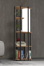 RETOHOME 5 RAFLI LAMBADERLİ KİTAP RAFI.,KİTAPLIKLI LAMBADER ATLANTİK ÇAM