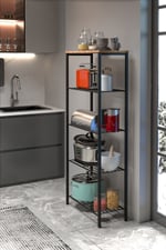 Siyah 63/30 Çok Amaçlı Raf, Mutfak Rafı , Banyo Düzenleyici Raf 1892s