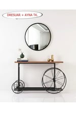 TEKERLEKLİ DRESUAR 60 CM AYNALI TAKIM 8200