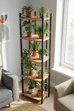 ZEN 5 KATLI ÇAM KİTAPLIK 6005