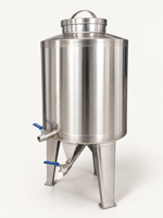 100 L Paslanmaz Çelik Zeytinyağı Tankı – Çift Vanalı - 03646