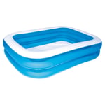 BESTWAY 211 X 132 X 46 CM MAVİ ŞİŞME DİKDÖRTGEN AİLE HAVUZU