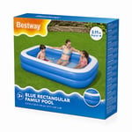 BESTWAY 211 X 132 X 46 CM MAVİ ŞİŞME DİKDÖRTGEN AİLE HAVUZU