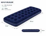 BESTWAY TEK KİŞİLİK ŞİŞME YATAK (185X76X22