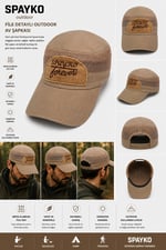 SPAYKO FOREVER CAMEL DERİ ETİKETLİ FİLELİ OUTDOOR ŞAPKA - NT02177E