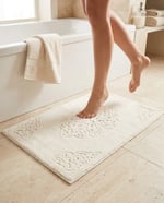 %100 Pamuk 2'li Banyo Paspas Takımı - 60x100 cm ve 50x60 cm Yüksek Emici Çiftli Banyo Seti