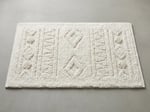 %100 Pamuk 2'li Banyo Paspas Takımı 60x100 cm ve 50x60 cm Yüksek Emici Çiftli Banyo Seti - Ethnic