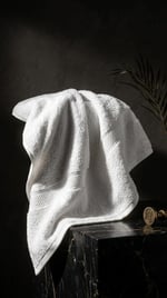 Angel Home %100 Pamuk Sık Dokuma 50x90 Beyaz Yüz Havlusu