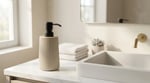 Angel Home Akrilik Modern Sıvı Sabunluk - Bej