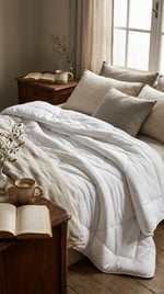 Angel Home Çift Kişilik Silikon Yorgan - 195x215 cm Mikrofiber Yumuşak Dokulu