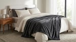 Angel Home Çift Kişilik Well-Soft Battaniye - 200x220 cm Tüy Vermez Düz Antrasit