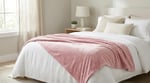 Angel Home Çift Kişilik Well-Soft Battaniye - 180x220 cm Kendinden Desenli Pudra