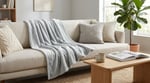 Angel Home Çift Kişilik Well-Soft Battaniye - 200x220 cm Tüy Vermez Düz Gri