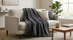 Angel Home Çift Kişilik Well-Soft Battaniye - 200x220 cm Tüy Vermez Düz Antrasit
