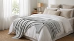 Angel Home Çift Kişilik Well-Soft Battaniye - 200x220 cm Tüy Vermez Düz Gri