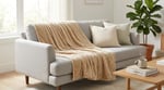 Angel Home Çift Kişilik Well-Soft Battaniye - 200x220 cm Gofraj Kabartma Dokulu Bej