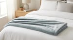 Angel Home Çift Kişilik Well-Soft Battaniye - 200x220 cm Tüy Vermez Düz Buz Mavisi