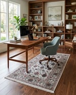 Angel Home Dijital Baskılı Deri Taban Kaymaz Halı - Makinede Yıkanabilir Hafif Modern Kilim Mira Serisi -14