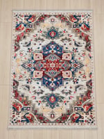 Angel Home Dijital Baskılı Deri Taban Kaymaz Halı - Makinede Yıkanabilir Hafif Modern Kilim Mira Serisi -13