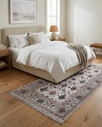 Angel Home Dijital Baskılı Deri Taban Kaymaz Halı - Makinede Yıkanabilir Hafif Modern Kilim Mira Serisi -14