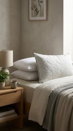 Angel Home Lüks Bambu Mikrojel Yastık - 50x70 cm %100 Pamuk 82 Tel Kumaşlı