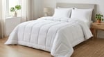 Angel Home Lüks Tek Kişilik Silikon Yorgan - 155x215 cm Kare Kapitone Pofuduk