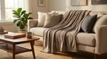 Angel Home Lüks Varak Baskılı Well-Soft Battaniye - 150x200 cm Desenli Vizon