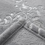 Angel Home Lüks Varak Baskılı Well-Soft Battaniye - 150x200 cm Desenli Açık Mavi