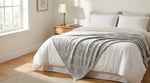 Angel Home Lüks Varak Baskılı Well-Soft Battaniye - 150x200 cm Desenli Açık Mavi