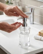 Angel Home Şeffaf Lüks Sıvı Sabunluk - Banyo ve Mutfak İçin
