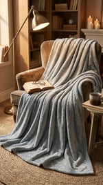 Angel Home Tek Kişilik Well-Soft Battaniye - 150x200 cm Tüy Vermez Açık Mavi