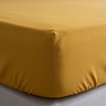 Premium %100 Pamuk Lastikli Çarşaf Takımı 180x200 + 30 cm Yatak Yüksekliği (3 Parça) - Hardal
