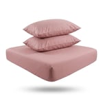 Premium %100 Pamuk Lastikli Çarşaf Takımı 180x200 + 30 cm Yatak Yüksekliği (3 Parça)