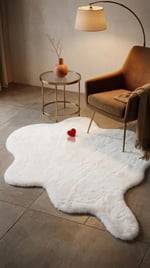 Ultra Yumuşak Tavşan Tüyü Hissiyatlı Pelüş Halı  90x150 cm