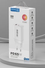 Konfulon C99Q 65W PD Super Fast Charging Hızlı Şarj Cihazı Adaptörü