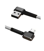 Konfulon S73 Micro USB 90 Degree Dirsekli Örgülü Hızlı Şarj Kablosu 1m 2.1A