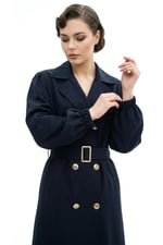 Kadın Vintage Stil Balon Kol Nakışlı Mevsimlik Ceket & Trençkot Yazlık