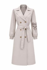 Kadın Vintage Stil Balon Kol Nakışlı Mevsimlik Ceket & Trençkot Yazlık