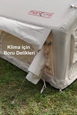 12 Kişilik 4 Mevsim Şişme Kamp Çadırı 12m2 300cm X 400cm X 210cm 420d Kumaş