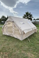 12 Kişilik 4 Mevsim Şişme Kamp Çadırı 12m2 300cm X 400cm X 210cm 420d Kumaş