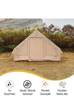 12 Kişilik 4 Mevsim Şişme Kamp Çadırı 12m2 300cm X 400cm X 210cm 420d Kumaş