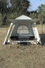 4 Kişilik Otomatik Şişme Kamp Çadırı Dahili Pompalı Şarjlı Motorlu 220cm x 220cm x 175cm